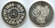 Silbermedaille 1886-1986 Deutschland PA963 - Daimler Benz 100 Jahre Automobil Polierte Platte, leicht angelaufen