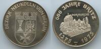 Silbermedaille nd. Deutschland Bezirkl Neukölln von Berlin PA988 - 600 Jahre Britz 1375-1975 Dorfkirche Unzirkuiert, leichte Patina