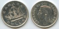 Kanada 1 Dollar Silber GS878 - Neufundland Segelschiff Georg VI. 1936-1952 Canada -
