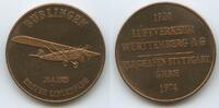 Bundesrepublik Deutschland Baden-Württemberg Bronzemedaille G11435 - Böblingen Erster Linienflug 1925 - Flughafen Stuttgart GmbH 1974 -