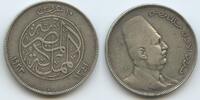 Ägypten 10 Qirsh (10 Piastres) Silber H0637 - König Fuad I. (Civic Attire) Egypt -