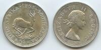 Südafrika 5 Shillings Silber M#8252 - Springbock - King George VI. - South Africa Suid-Afrika -