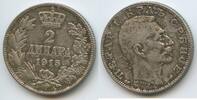 Serbien 2 Dinara Silber H0938 - Peter I. 1903-1918 Serbia Kingdome -