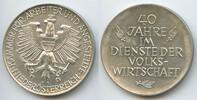 Österreich Niederösterreich Silber-Verdienstmedaille 40 Jahre M#0385 - Kammer für Arbeiter und Angestellte - im Dienste der Volkswirtschaft -