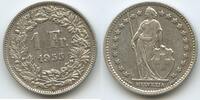 1 Franken Silber 1955 B Bern Schweiz Eidgenossenschaft M#6628 - SEHR RAR Switzerland Confédération Helvétique Sehr Schön - Vorzüglich