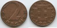 Österreich 1.Republik 1918-1938 2 Groschen G4084 - Krückenkreuz RARES Jahr Austria Very Scarce -