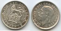 Großbritannien Great Britain United Kingdom 6 Pence Silber (Six Pence) H1432 - King Georg V. 1910-1936 -