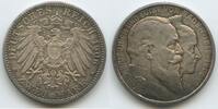 Deutsches Reich Kaiserreich Baden 2 Mark Silber S0063 - Goldene Hochzeit Friedrich I. 1852-1907 Golden Wedding -