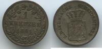 Bayern Königreich 1 Kreuzer Silber G14269 - Maximilian II. Joseph 1848-1864 Bavaria -