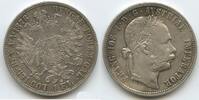 Österreich Kaiserreich 1 Florin (Fl, Gulden) Silber M#8280 - Kaiser Franz Joseph I. 1848-1916 Austria -