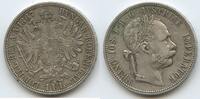 Österreich Kaiserreich 1 Florin (Fl, Gulden) Silber M#8302 - Kaiser Franz Joseph. 1848-1916 Austria -