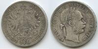 Österreich Kaiserreich 1 Florin (Fl, Gulden) Silber M#8303 - Kaiser Franz Joseph. 1848-1916 Austria -
