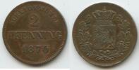 Bayern Königreich 2 Pfennig 1870 G14304 - Ludwig II. 1864-1886 Sehr Schön - Vorzüglich
