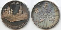 Russland UdSSR Sowjetunion Silbermedaille M#7316 - Moskau Olympische Sommerspiele 1980 -