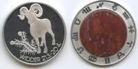 Deutschland Silbermedaille M#7322 - Sternzeichen Widder mit Applikation -