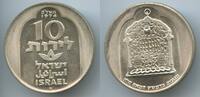 Israel 10 Lirot Silber GN510 - Hanukkah - Damascus Lamp - mit Anstecknadel -