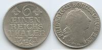 Brandenburg-Preußen ⅙ Reichsthaler Silber M#5996 - RAR Friedrich II der Große 1740-1786 German states -