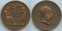 Österreich Kaiserreich Wien Große Bronzemedaille - Dem Mitarbeiter M#0231 - Wiener Weltausstellung - Franz Joseph I. 1848-1916 -