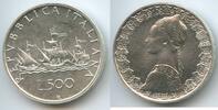 Italien Republik 500 Lire Silber M#7615 - Christopher Columbus's ships, Nina, Pinta, Santa Maria - Italy Italia -