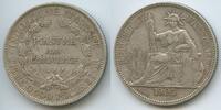 Französisch Indochina 1 Piastre Silber M#2012 - French Indo-china République française -
