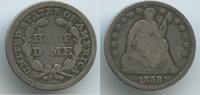 Vereinigten Staaten von Amerika Half Dime Silber (½ Dime) 1858 M#6394 - Seated Liberty United States USA Schön