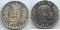 Portugal 500 Reis Silber M#5853 - Carlos I. 1889-1908 -