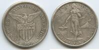 Philippinen 1 Peso Silber GB1197 - U.S.Administration Philippines - Vulkan Mt. Mayon -