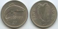 Irland Republik 2 Shillings (2 Scillingí = 1 Flóirin) G7782 - Lachs Fisch Salmon - Ireland Republic Éire -