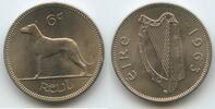 Irland Republik 6 Pence (6 Pingin / 1 Reul) G7786 - Hund Ireland Éire -