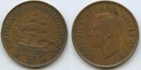Südafrika 1 Penny G9520 - Ship Dromedaris - King George VI. 1936-1952 South Africa Suid-Afrika -