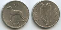 Irland Republik 6 Pence (6 Pingin / 1 Reul) G7810 - Hund Ireland Éire -