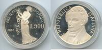 Italien Republik 500 Lire Silber G7621 - 150th Anniversary of the Death of Giacomo Leopardi - Italy Italia -