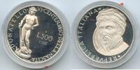 Italien Republik 500 Lire Silber G7649 - 600th Anniversary of the birth of Donatello - Italy Italia -