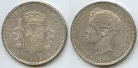 5 Pesetas Silber 1899 SGV Spanien Königreich H0983 - Alfonso XIII. 1886-1931 Spain España Vorzüglich - Unzirkuliert