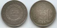 500 Reis Silber 1864 Brasilien H0507 - Peter II. 1831-1889 Brazil Brésil Vorzüglich, Patina