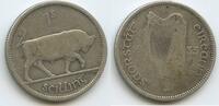 Irland Freistaat 1 Shilling Silber (1 Scilling) M#3372 - Bulle Stier Ireland Éire -