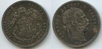 Ungarn Siebenbürgen Kaiserreich Österreich 1 Forint Silber (1 Florin, Frt. ) G5657 - Franz Joseph I. 1848-1916 Alba Iulia, Gyulafehérvár, Romania -