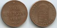 Ungarn Freiheitskampf Egy Krajczár G5930 - Freiheitskampf Hungary War of Independence Coinage -