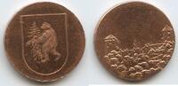 Unbestimmt Kupfermedaille G4346 - Wappen Bär trägt Tannenbaum - Burg, Festung -