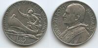 Vatikan Italien-Kirchenstaat Rom 5 Lire Silber G4499 - Papst Pius XI. 1922-1939 Vatican City -