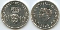 10 Francs Silber 1966 Monaco GS232 - Marriage Grace Kelly - Prince Rainier III. Unzirkuliert