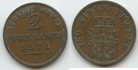 Brandenburg-Preußen 2 Pfennig G6839 - Wilhelm I. 1861-1888 Prussia -