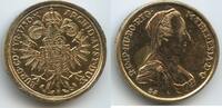 Österreich Bronzemedaille vergoldet G4372 - Maria Theresia 1740-1780 -
