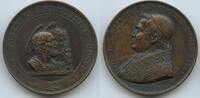 Vatikan Italien-Kirchenstaat Bronzemedaille Papst Pius IX. 1846-1878 M#8706 - Auf die Wahl und Krönung von Pius IX. - Petrus und Paulus -