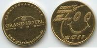 Deutschland Rügen Glücksbringer Glücksmünze Neujahrsmünze L2889 - Grand Hotel Binz Sektgläser, Sektflasche - Dont worry, be happy -
