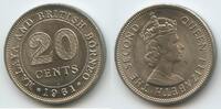Britisch Malaysia - Malaya and British Borneo 20 Cents G6239 - Queen Elizabeth II. -