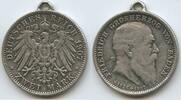 Deutsches Reich Kaiserreich Baden 2 Mark Silber S0067 - Auf den Tod von König Friedrich I. 1826-1907 - German state Baden -