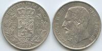 Belgien Königreich 5 Francs Silber H1024 - Des Belges Leopold II. 1865-1909 Belgium -
