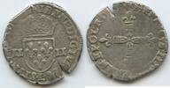 Frankreich 1/4 Ecu Silber M#3390 - Henri IV. 1589-1610 France -