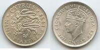 9 Piastres Silber (Nine Piastres) 1938 Zypern K115 - King Georg VI. 1936-1952 Cyprus Fast unzirkuiert